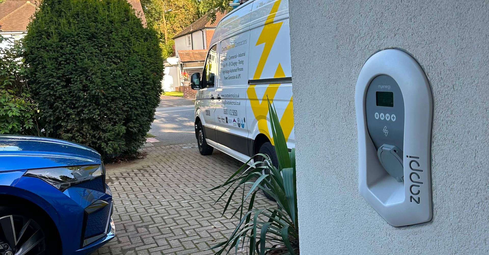Home electric vehicle charging point installation