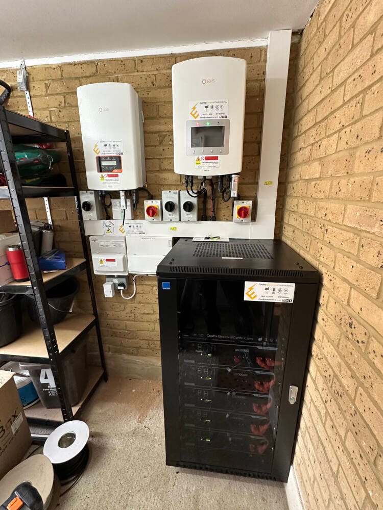 Battery storage and inverter installation by Coutts Electrical Contractors — photograph 4 of 10