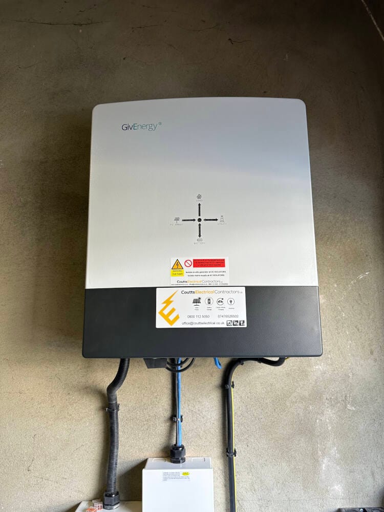 Battery storage and inverter installation by Coutts Electrical Contractors — photograph 6 of 10